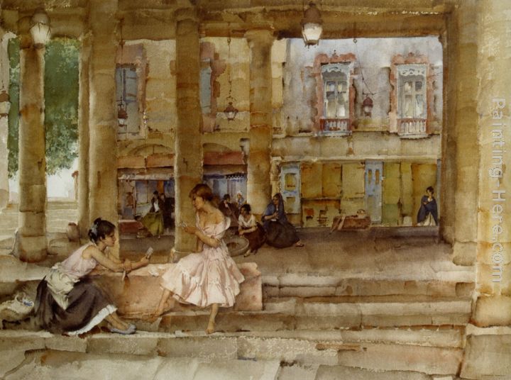 The Market Hall Cordes painting - Sir William Russell Flint The Market Hall Cordes art painting